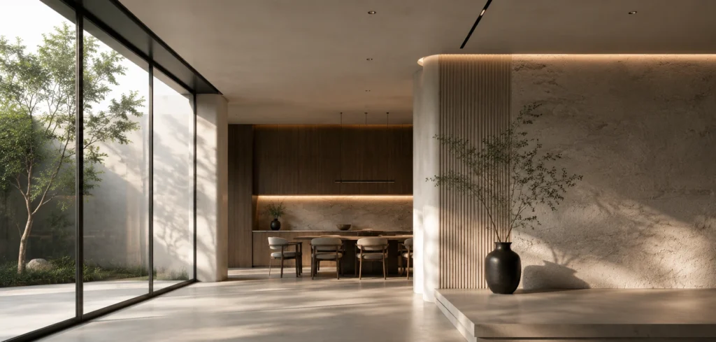 Timeless interior design principles with natural materials